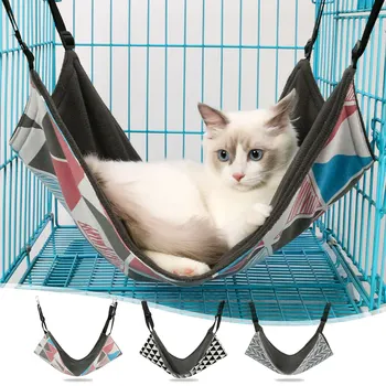 

New Pet House Four Seasons Plus Velvet Soft Warmth Double-sided Suspension Adjustable Hammock Cat House Small Dog Bed Pet Suppli