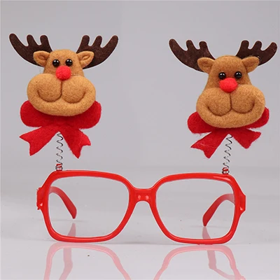 Рождественские украшения Tronzo, очки, игрушки для взрослых и детей, снеговик, рога, новогодний декор,, Navidad, рождественский подарок - Цвет: Elk