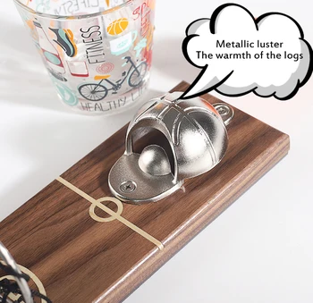 

Basketball Shot Bottle Opener With Pocket Wall Mounted Magnet Fridge Bar Kitchen