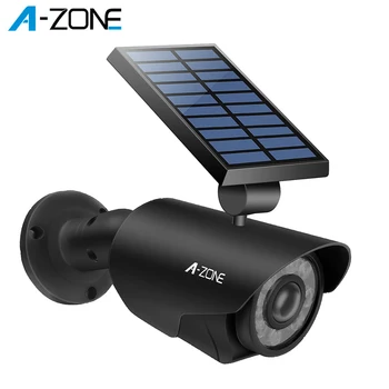 

A-ZONE Security Dummy Camera Solar LED Lamp Rechargeable Waterproof IPR Motion Sensor Light Wireless Surveillance Fake Camera