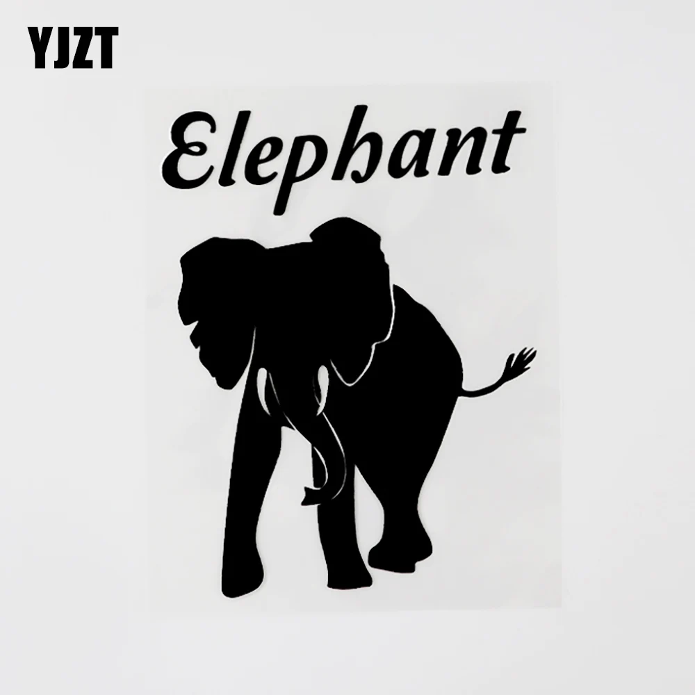 Yjzt 11cm×14.5cm Funny Animal Elephant Vinyl Car Window Sticker Decal