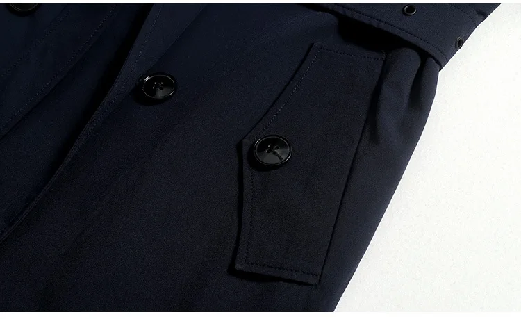 Navy Blue Women Trench Coat Fashion Double Breasted Extra Long Coat Temperament OL HIgh Quality Windbreaker Women Clothes