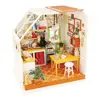 Robotime DIY Wooden Miniature Dollhouse 1:24 Handmade Doll House Model Building Kits Toys For Children Adult Drop Shipping 4