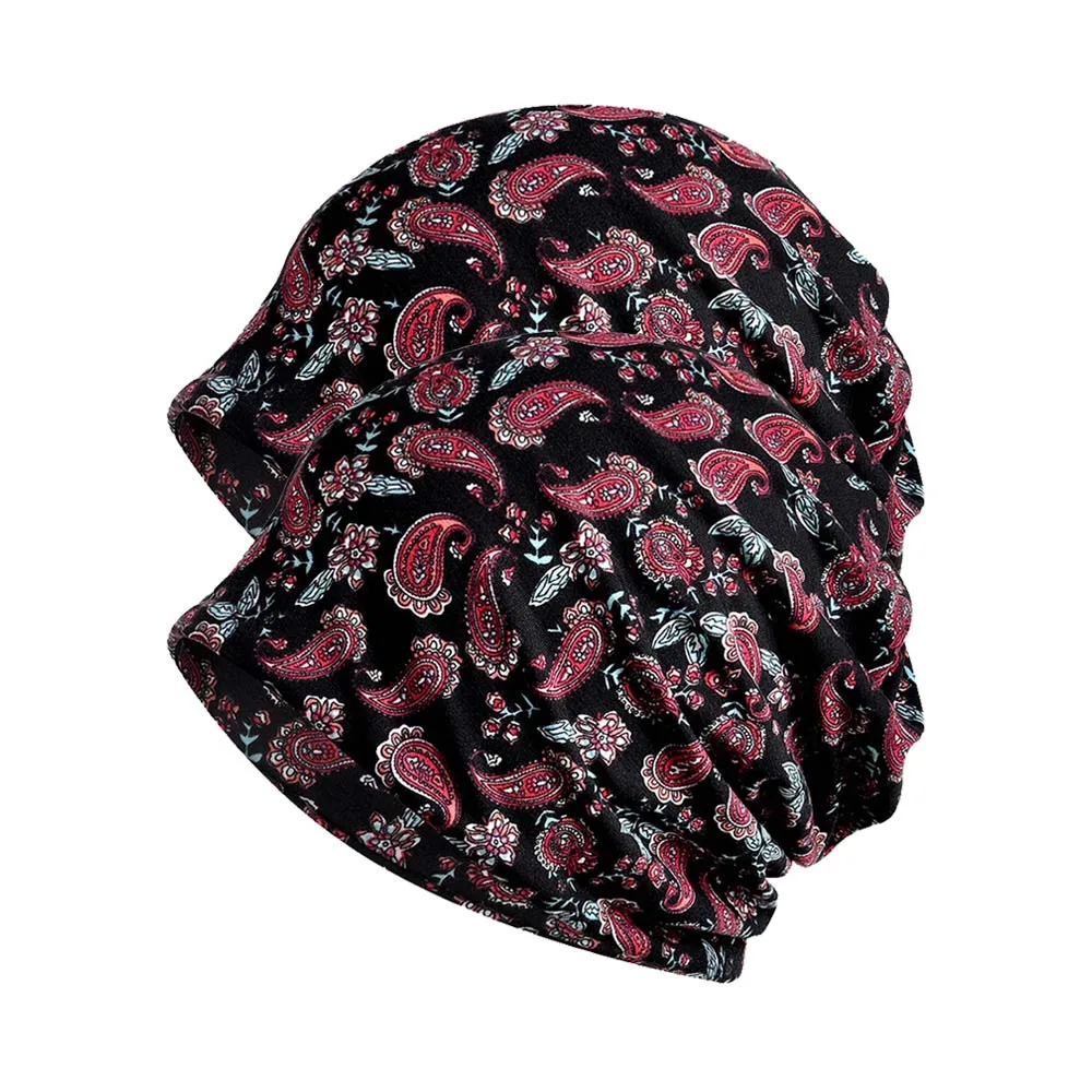 [AETRENDS] Модные хлопковые шапочки, шапки Хемо, головной убор с черепом, Шапочка-шарф для женщин, Z-9985 - Цвет: 2pack of Color No 3
