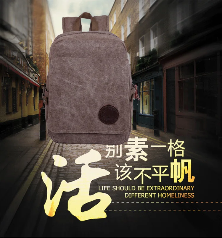 

Korean-style Multi-functional Travel Backpack Women's Casual Canvas Backpack Unisex Fashion Retro Outdoor Sports Travel Bag