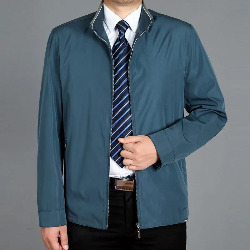 

2020 Autumn New Style Middle-aged Men Jacket Zip-up Jacket Stand Collar Men'S Wear Casual Jacket Daddy Clothes Men's