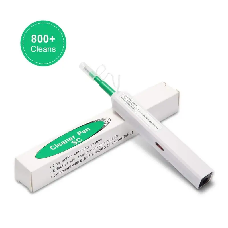 

FTTH LC/SC/FC/ST One-Click Cleaner Tool 1.25mm and 2.5mm Fiber Optic Cleaning Pen 800 Cleans Fiber Optic Cleaner