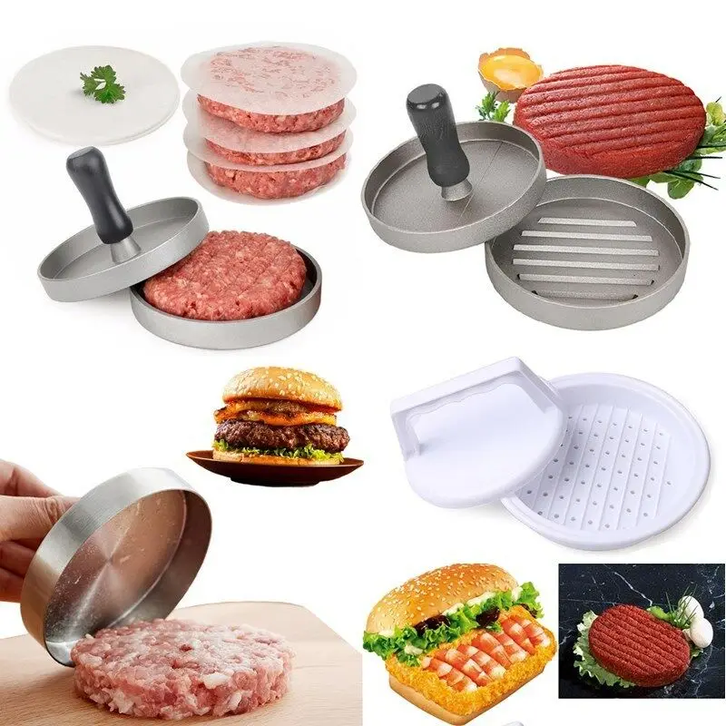 

Hamburger Press Stuffed Burger Meat Grill Patty BBQ Burger Maker Mould Tool NEW