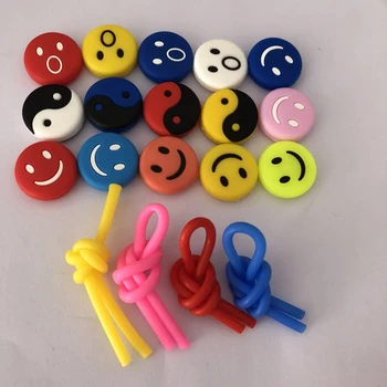 

Free shipping 300pcs Various color smiles taiji knot Tennis Vibration Dampener tennis racquets shock absorbers