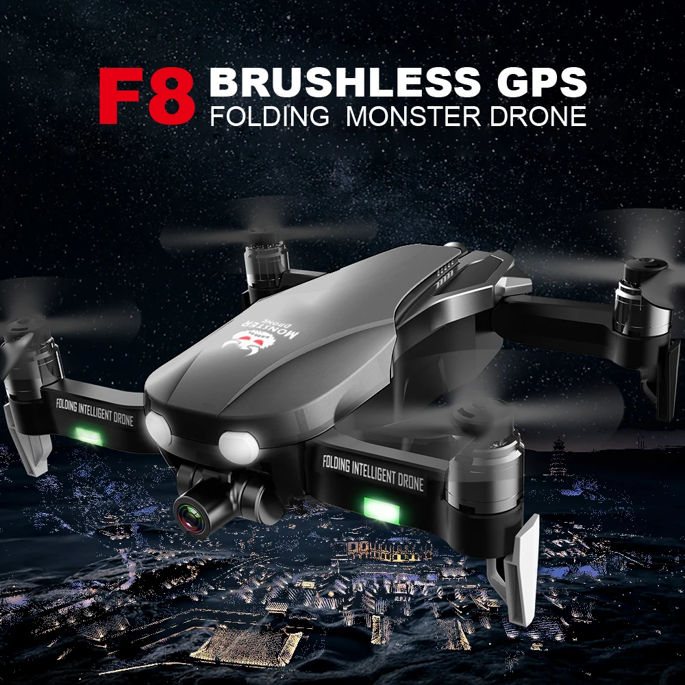 F8 gps Дрон с камерой 4K 1080P HD двухосевой антивибрационный самостабилизирующийся шарнир RC Дрон wifi FPV складной Квадрокоптер бесщеточный