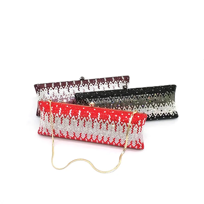 

Роскошная женская вечерняя сумка с бриллиантами, элегантная Свадебная сумка для невесты, длинные клатчи с кристаллами, кошельки