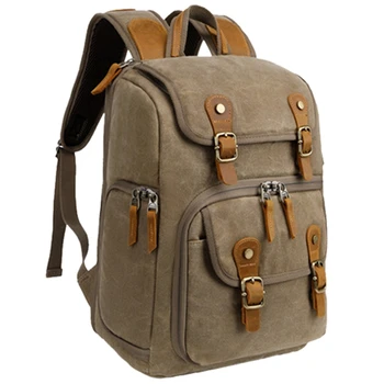 

Retro Batik Canvas Camera Bag Large Capacity Outdoor Backpack Suitable for Canon Sony SLR Camera Case