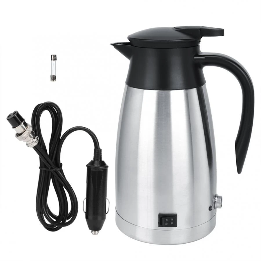 Car Electric Water Kettle 12v / 24v 1000ml Car Truck Electric Heated