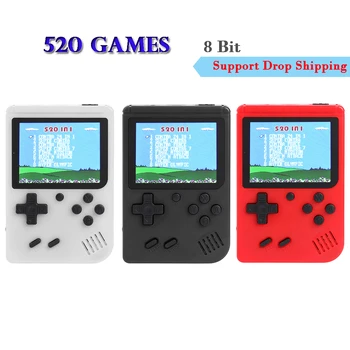 

Q3 3.0 inch LCD screen Retro Handheld Game Console Portable 8 Bit Mini Video Game Player Gamepad Built-in 520 Classic Games
