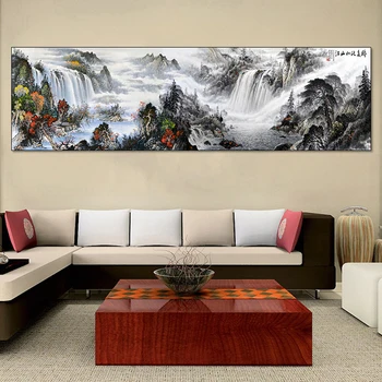 

Mountain river landscape large 5d diy diamond painting mazayka embroidery sale full square round drill home decoration JX792