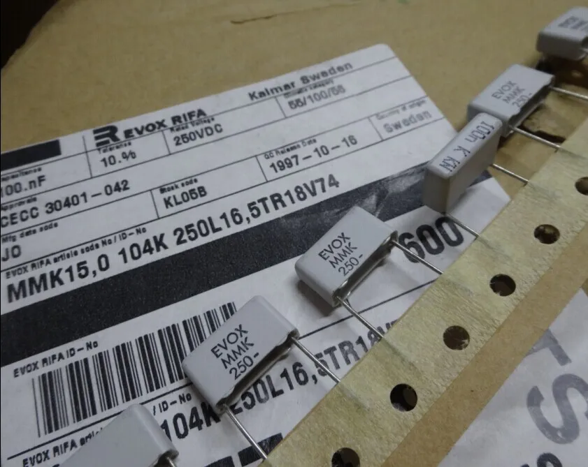50 шт. EVOX MMK15 0,1 мкФ/250 V 100NF u1 104 пленочный конденсатор