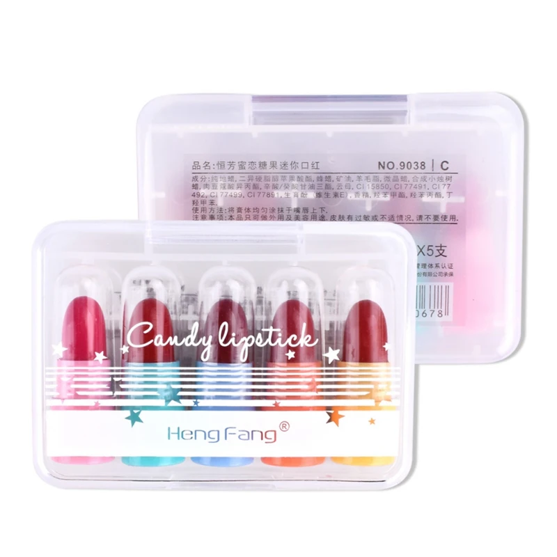 5 Colors Professional Moisturizer Nutritious Mini Lipstick Waterproof Lipsticks Makeup Tools