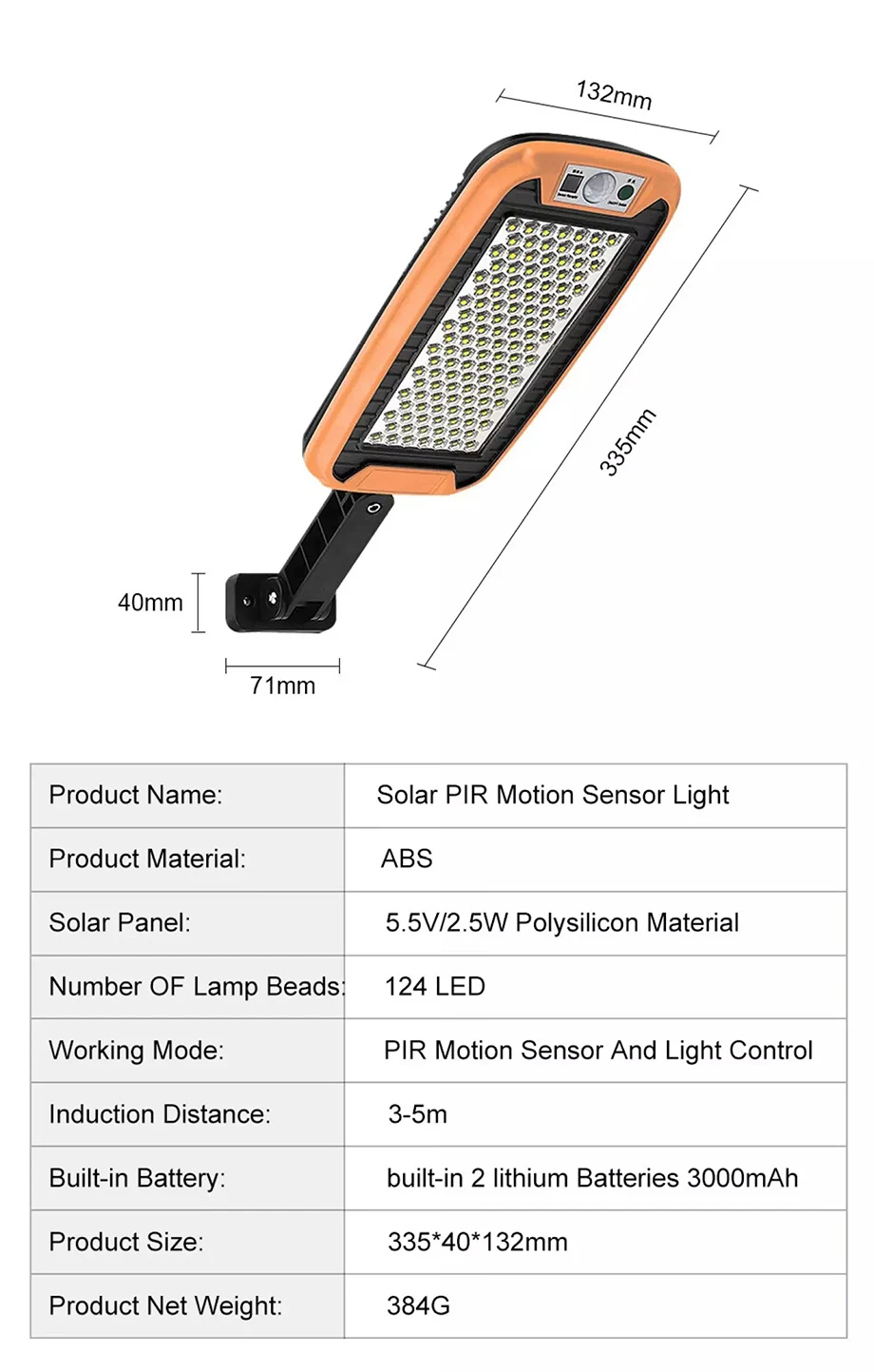 Solar LED Outdoor Street Light Remote Controller Is Equipped With Waterproof Lamp Garden Wall Balcony Lighting Human Body Induct solar camping lights