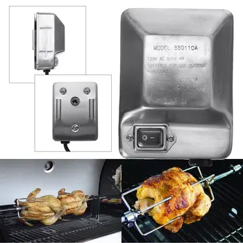 

New 4W Electric Rotisserie BBQ Grill Motor Spit Grill Roaster Rod Camping Charcoal BBQ Kits Stainless Steel Grill Motor Replacem