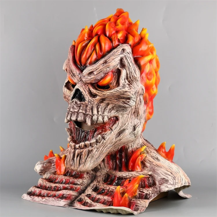 Ghost Rider маскарадные маски для лица супергерой череп скелет красное пламя огонь