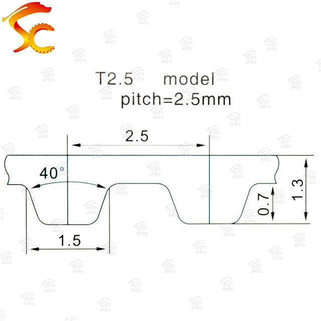 3 м/лот T2.5 Ширина ремня ГРМ 20 мм T2.5 20 мм PU openg ремень для RepRap Prusa Mendel Huxley CNC Robotics
