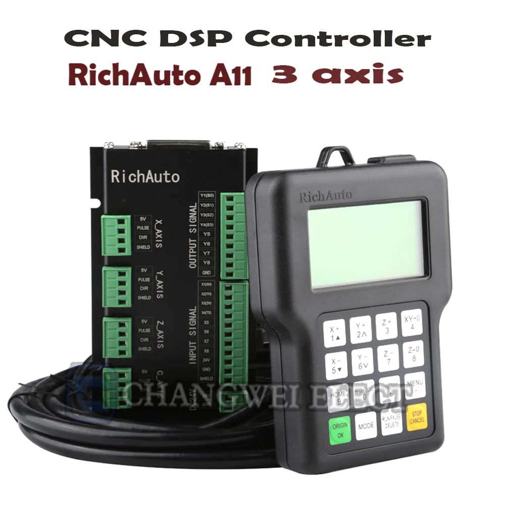 HYCNC-Dsp A11 Richauto 원격 제어 3 축 CNC 라우터 A11e A11s A11c CNC 조각 및 절단의 원격 제어