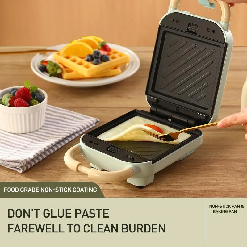 220V Non stick Sandwich Maker Electric Breakfast Machine 650W Mini Toaster Multifunction Sandwichera electrica Sandwich Machine