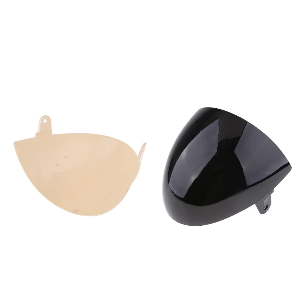 2 Pieces Motorcycle ABS Rear Seat Cowl Cover for Cafe Racer Black+Beige
