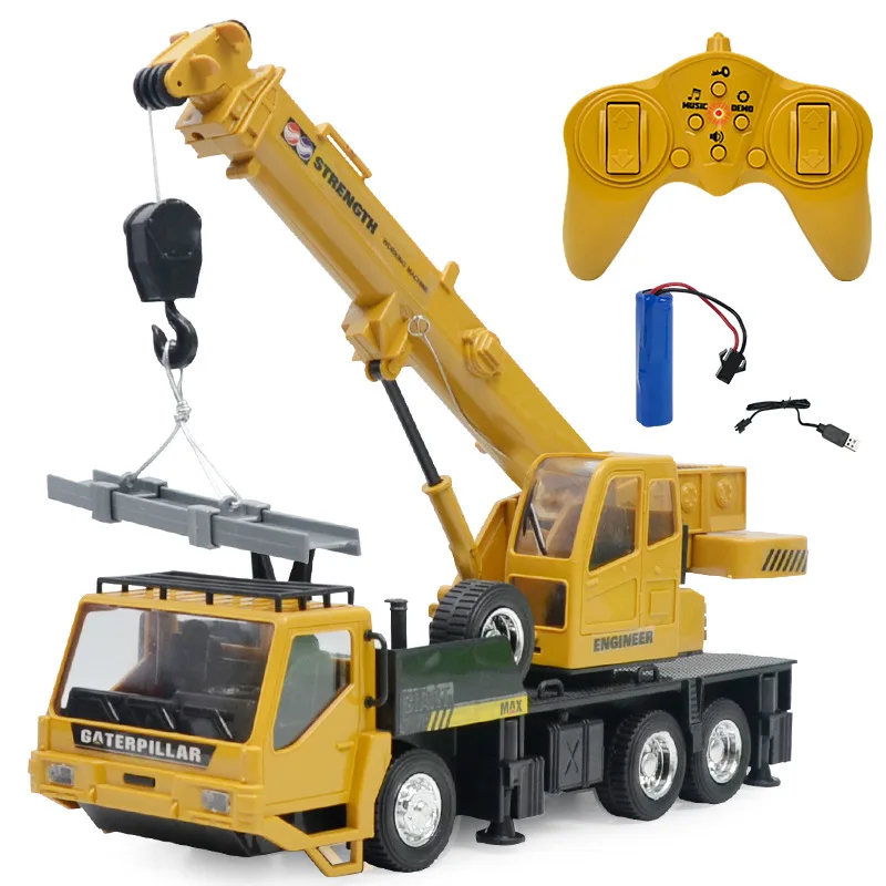 

RC Crane 2.4Ghz 8-Channel 1:24 Simulation Remote Control Truck Engineering Vehicle Lighting Charging Car Model Boy's Toy