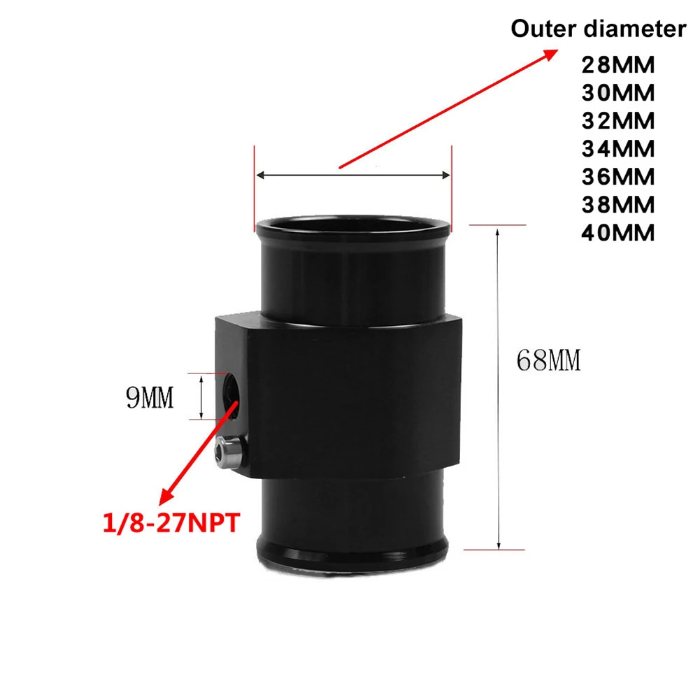 Автомобильный датчик температуры воды тройник Соединительная труба датчик радиатор шланг адаптер Аксессуары размер 28 30 32 34 36 38 40 мм новая горячая распродажа