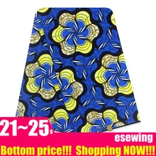 Африканская настоящая голландская восковая Ткань 6 ярдов Хлопок Анкара Нигерия Гана Голландский Настоящий Воск для лоскутного шитья африканские платья TX01