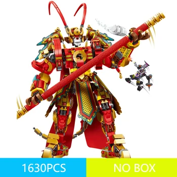 

new in stock Monkey King Building Blocks Gold Mecha Creative Oriental Legend Character Chinese mythical role bricks toy for gift