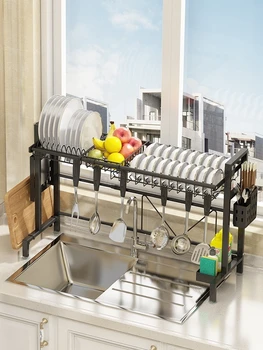 

Expansion 304 stainless steel kitchen sink holder black bowl chopsticks drainage holder sink holder