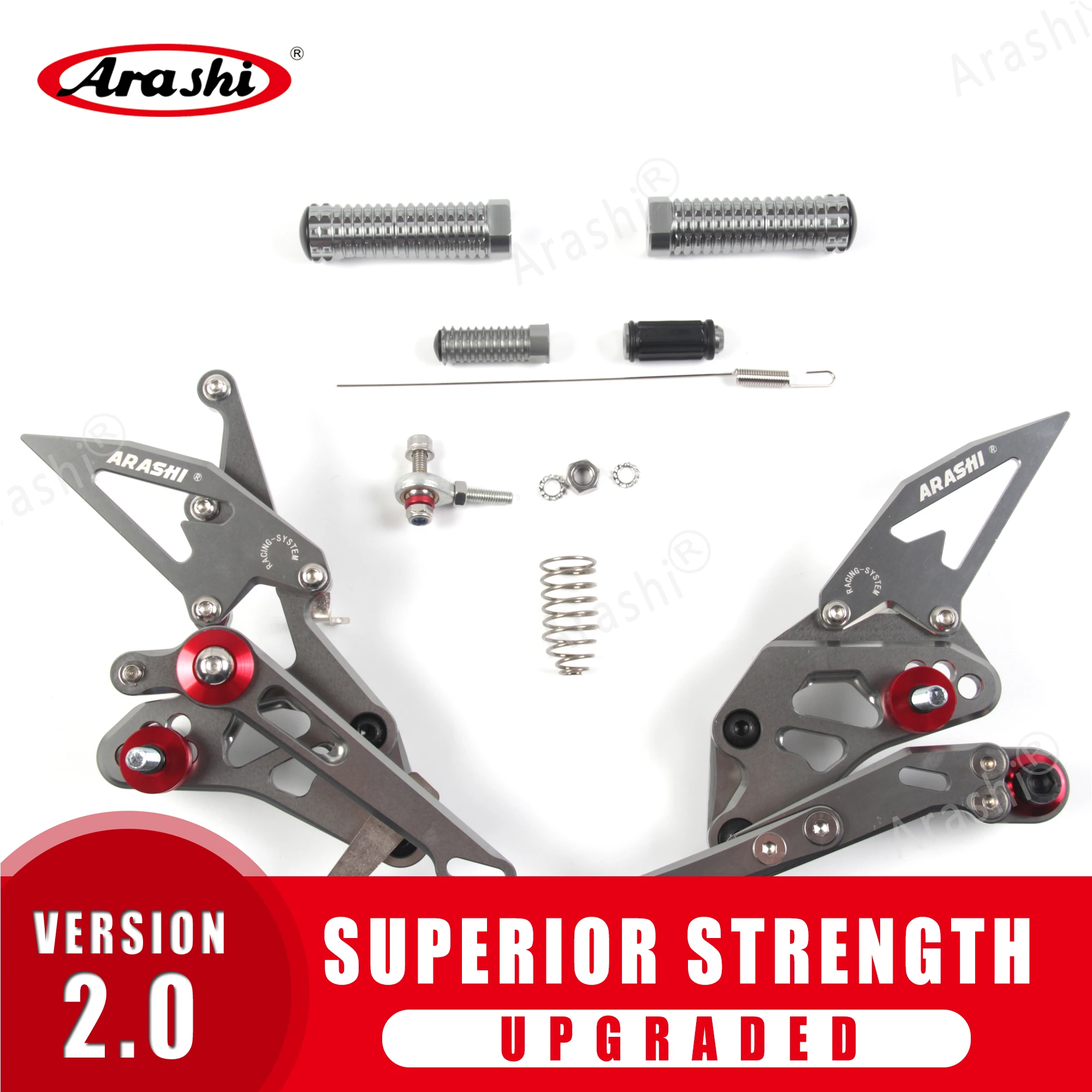 

Arashi 1 Set Adjustable Footrests For SUZUKI GSXR1000 2009 - 2016 Foot Pegs Footrest GSXR-1000 2010 2011 2012 2013 2014 2015 CNC