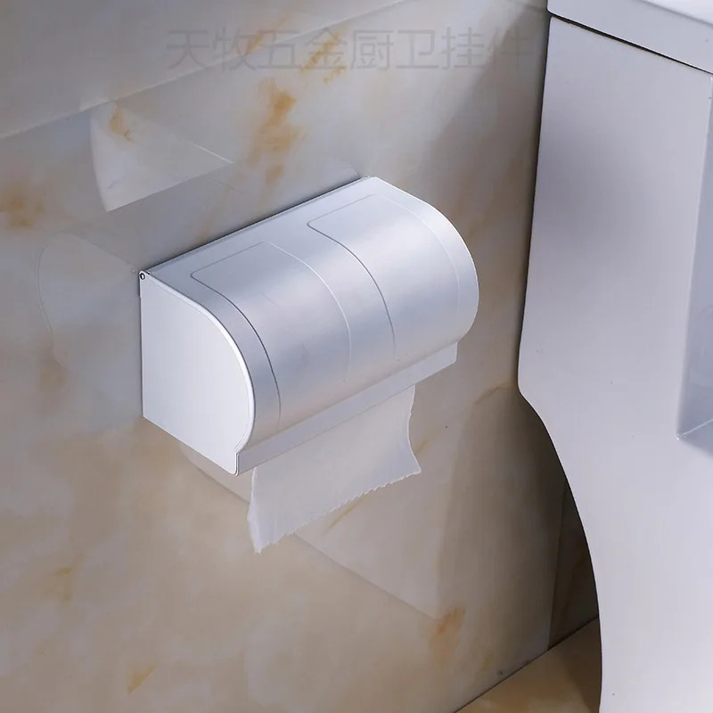 

Alumimum Tissue Dispensers Wall Hanging Towel Rack Total-enclosed Waterproof cao zhi he Paper Roller with Ash Tray