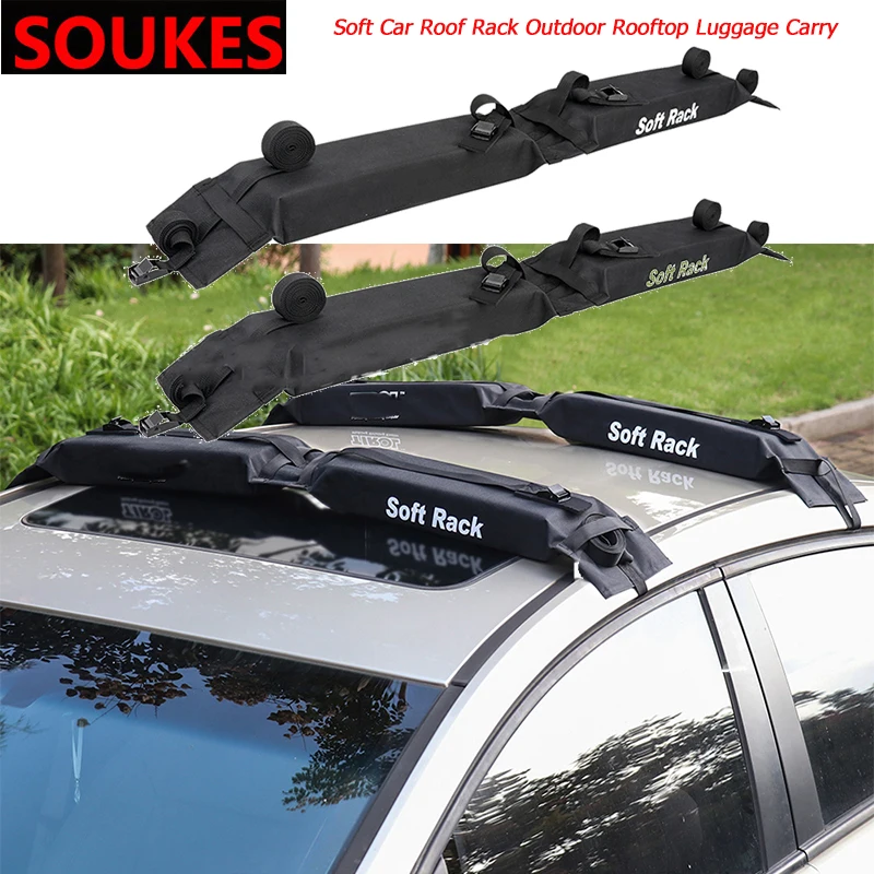 Carry Load 60kg Car Soft Roof Rack Outdoor Luggage Carry For Hyundai Creta Tucson VW Golf 6 7 GTI Kia Ceed Rio Sportage