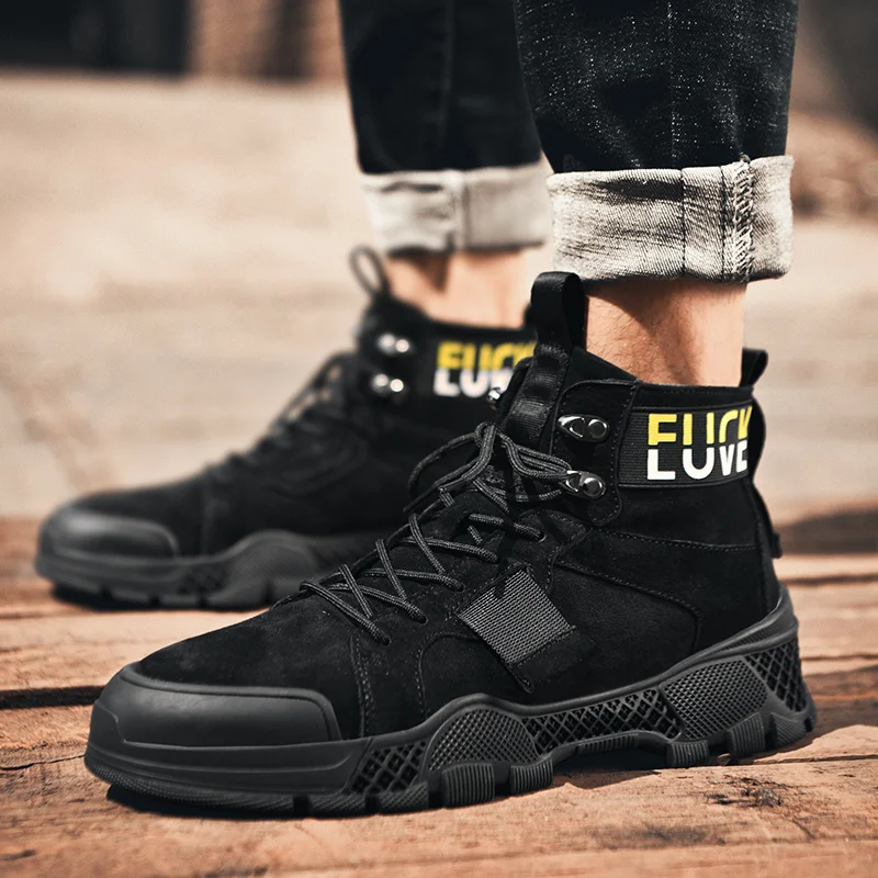 

2020 hot sales men's casual boots outdoor shoes unbreakable ankle sneakers men's high-quality mesh men's shoes Martin boots