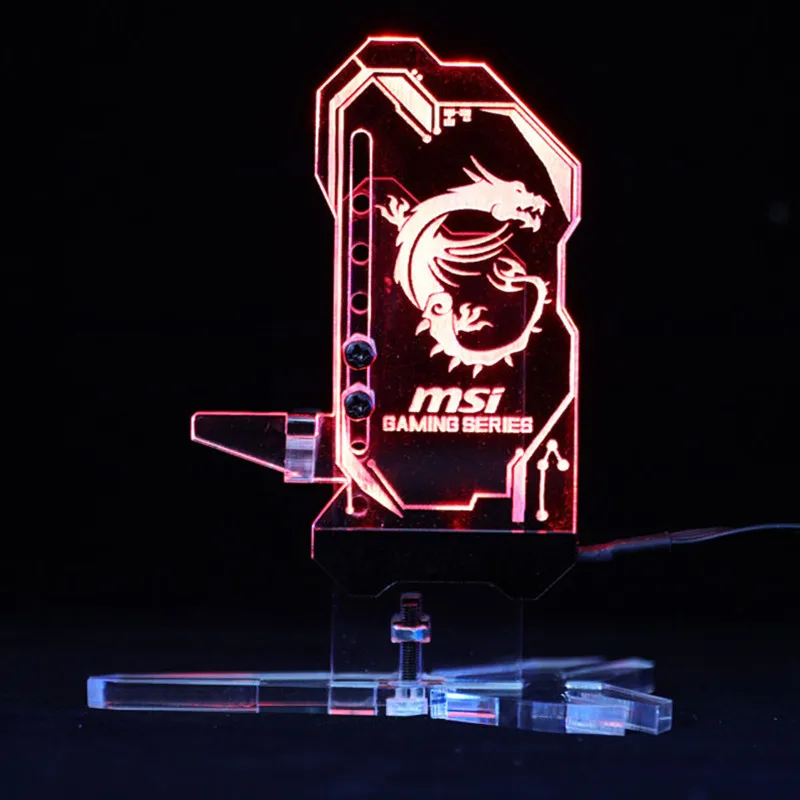 Сделай Сам акриловые вертикальный GPU кронштейн RGB подсветкой видеокарты