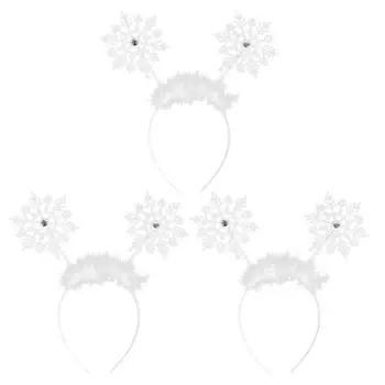 

3pcs Hair Hoops Snowflake Exquisite Creative Headwear Headbands Hair Accessories Headdress for Girls Kids Children