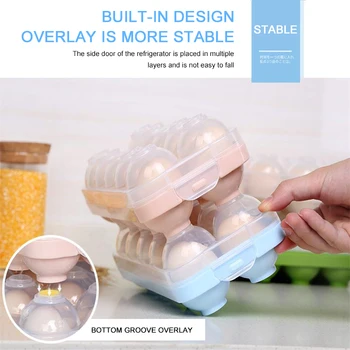 

Kitchen Tools Storage Container Case PP Refrigerator Egg Storage Box Fresh Keeping 10 / 20 Eggs Holder Food Box For Household