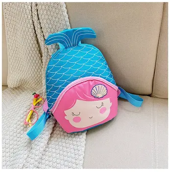 

Girl fashion 3D mermaid school bag cute kids kids school bag classic cartoon design children travel bag Mochila