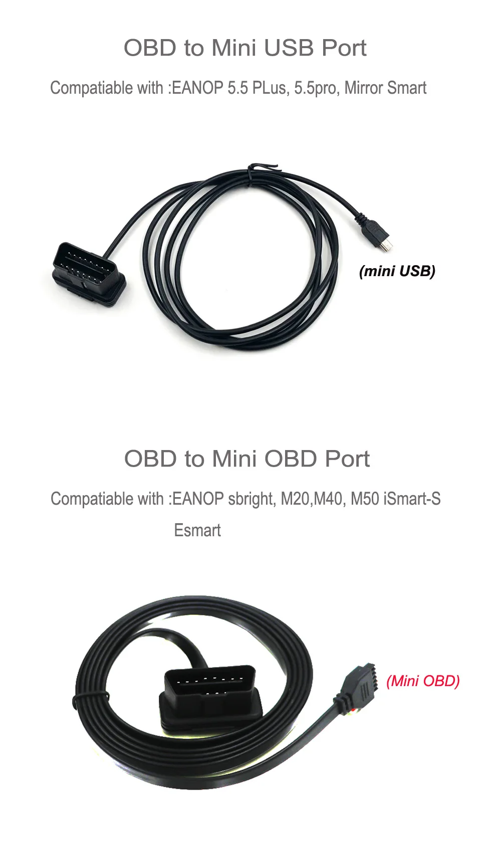 OBD II 2 кабель диагностический адаптер OBD ii кабель для EANOP 5,5 плюс зеркало HUD