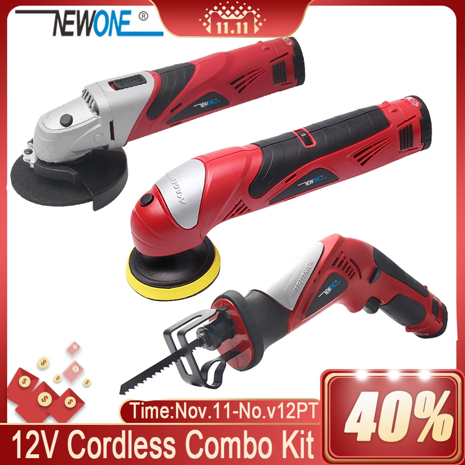 NEWONE 12V Электрическая аккумуляторная литий ионная угловая шлифовальная машина