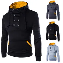 Мужские толстовки Топ осень длинный рукав Лоскутная Толстовка с капюшоном Топ тройник Осенняя верхняя одежда Блузка дропшиппинг M840