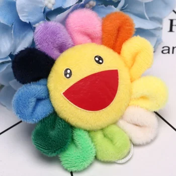 

Colorful Plush Flowers Brooch Soft Stuffed Cute Cartoon Smiley Face Colorful Plush Brooch Hanging Accessories