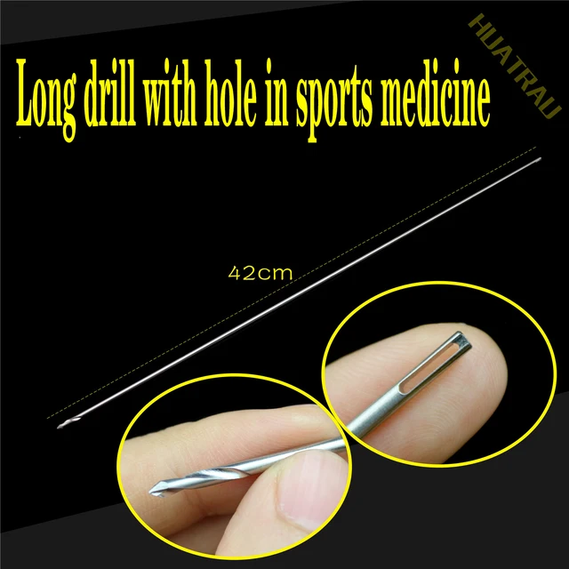 Orthopaedic Instruments for Medial Motion Sports Medicine Joint Cruciate Ligament Reconstruction Repair Long Drill Bit Hole Thread