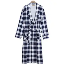 Robe de bain à manches longues pour hommes, tenue de nuit décontractée, avec poches, couleur douce 