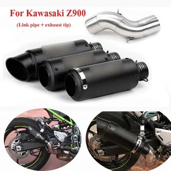

Motorcycle Exhasut Pipe 51mm Muffler Silencer Baffle Middle Connecting Link Tube Exhaust System for Kawasaki Z900