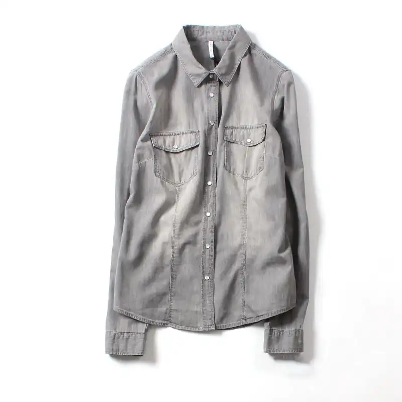 grey denim overshirt