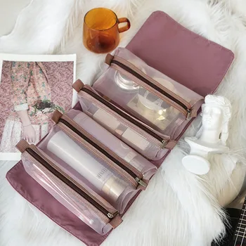

Portable Women Make Up Cosmetic Bag Waterproof Beauty Case Organizer Toiletry Kits Bags Wash Travel Essential